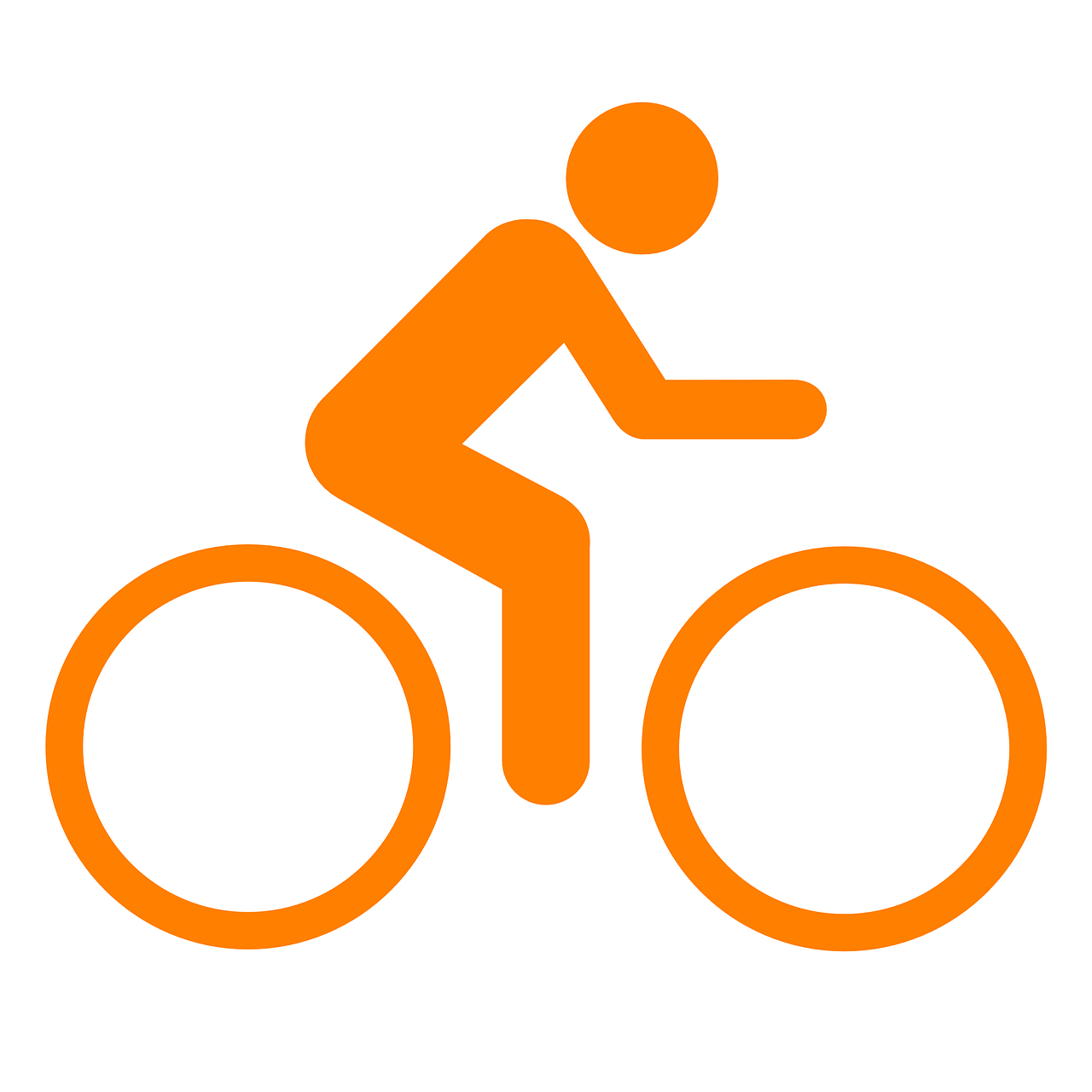 bicycle bike symbol orange 303389